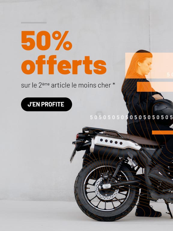 50% offerts sur le 2ème article le moins cher