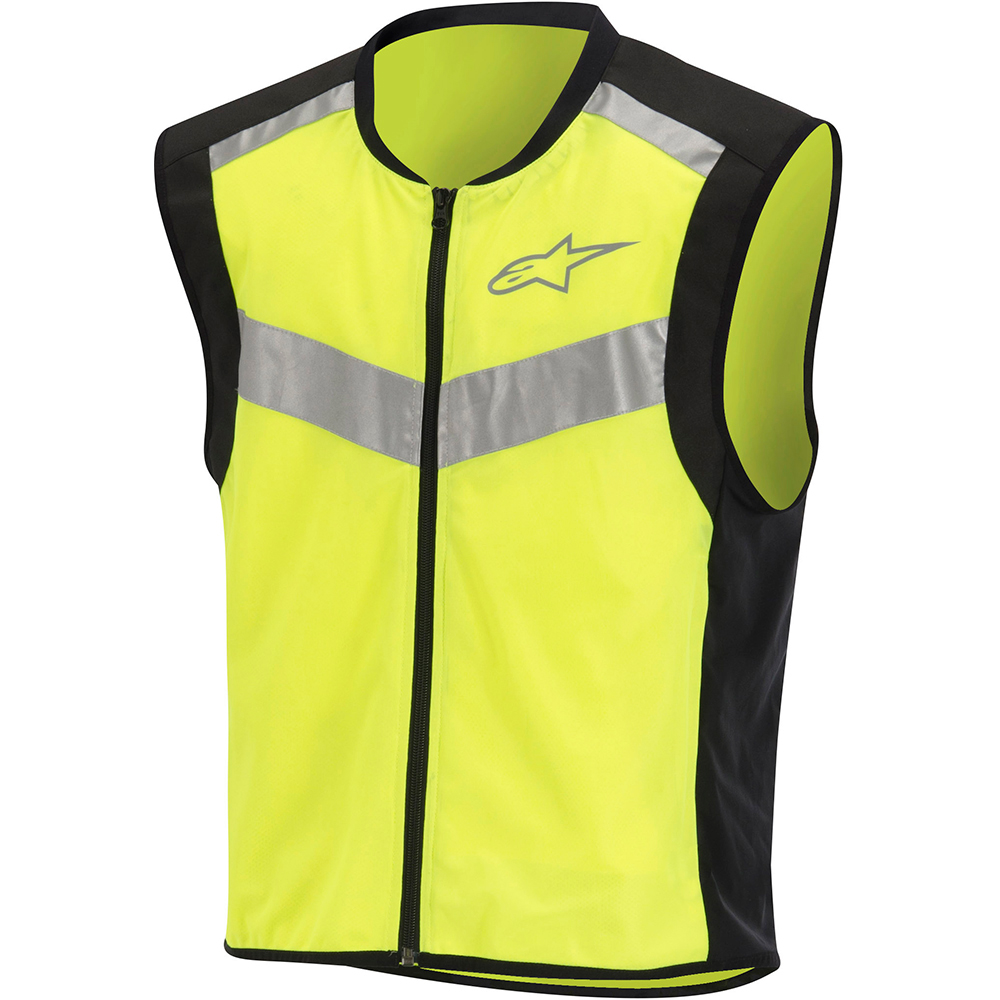 Gilet porte-outils haute visibilité jaune fluorescent ceinture textile 