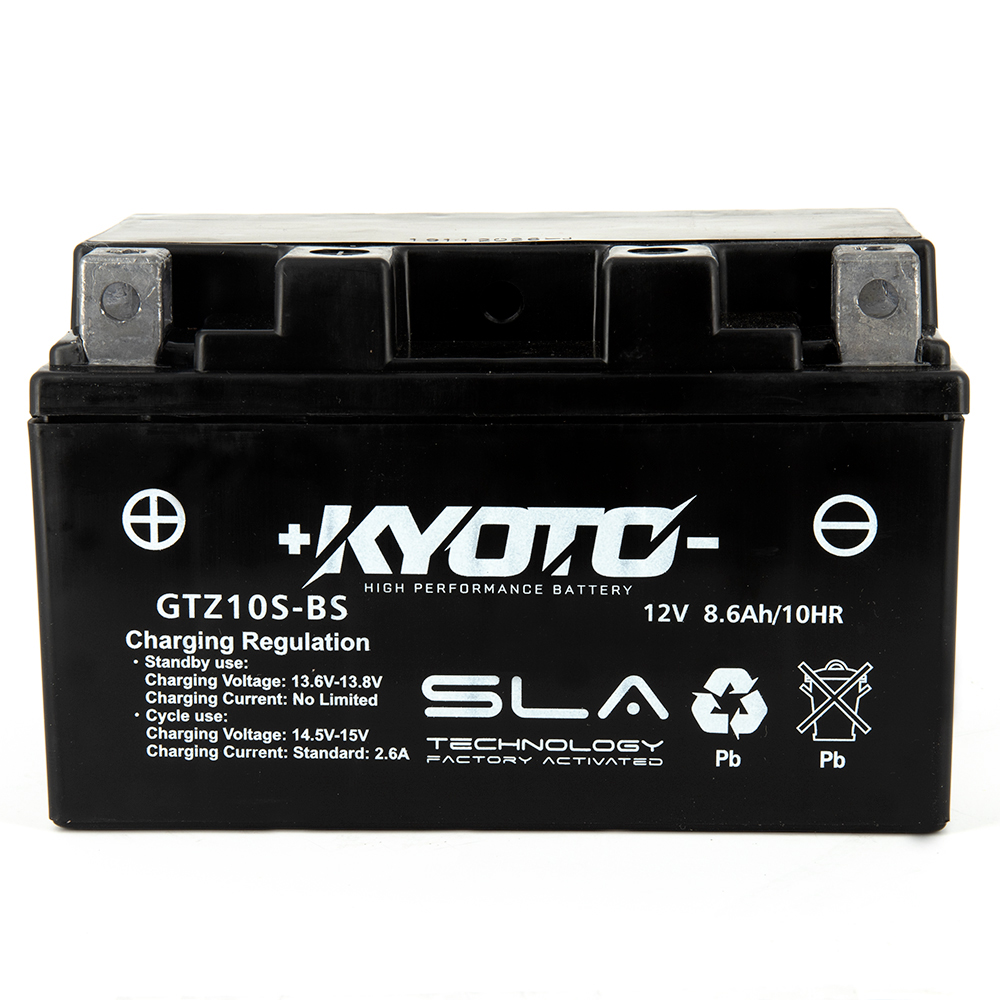 Batterie gel type ytz10s (+ à gauche)