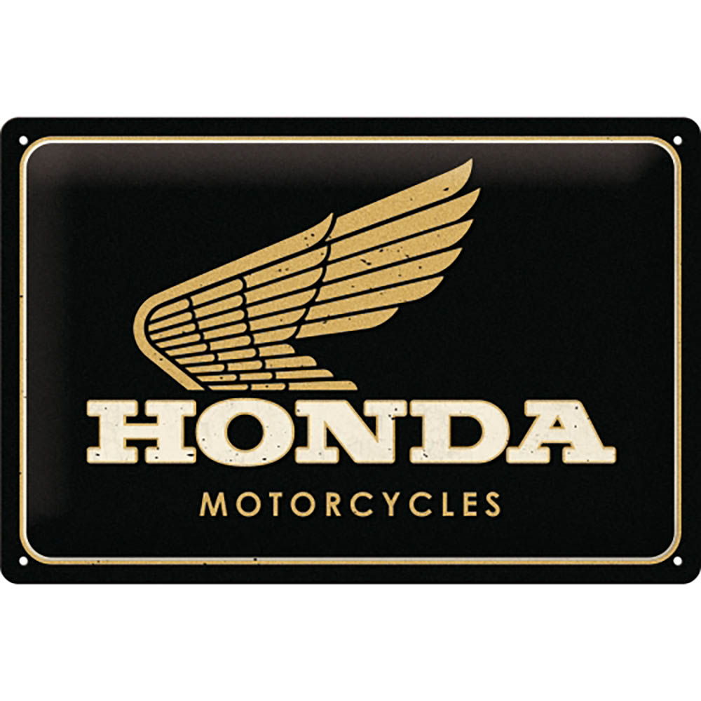 Plaque Vintage Honda MC - Motorcycles Gold