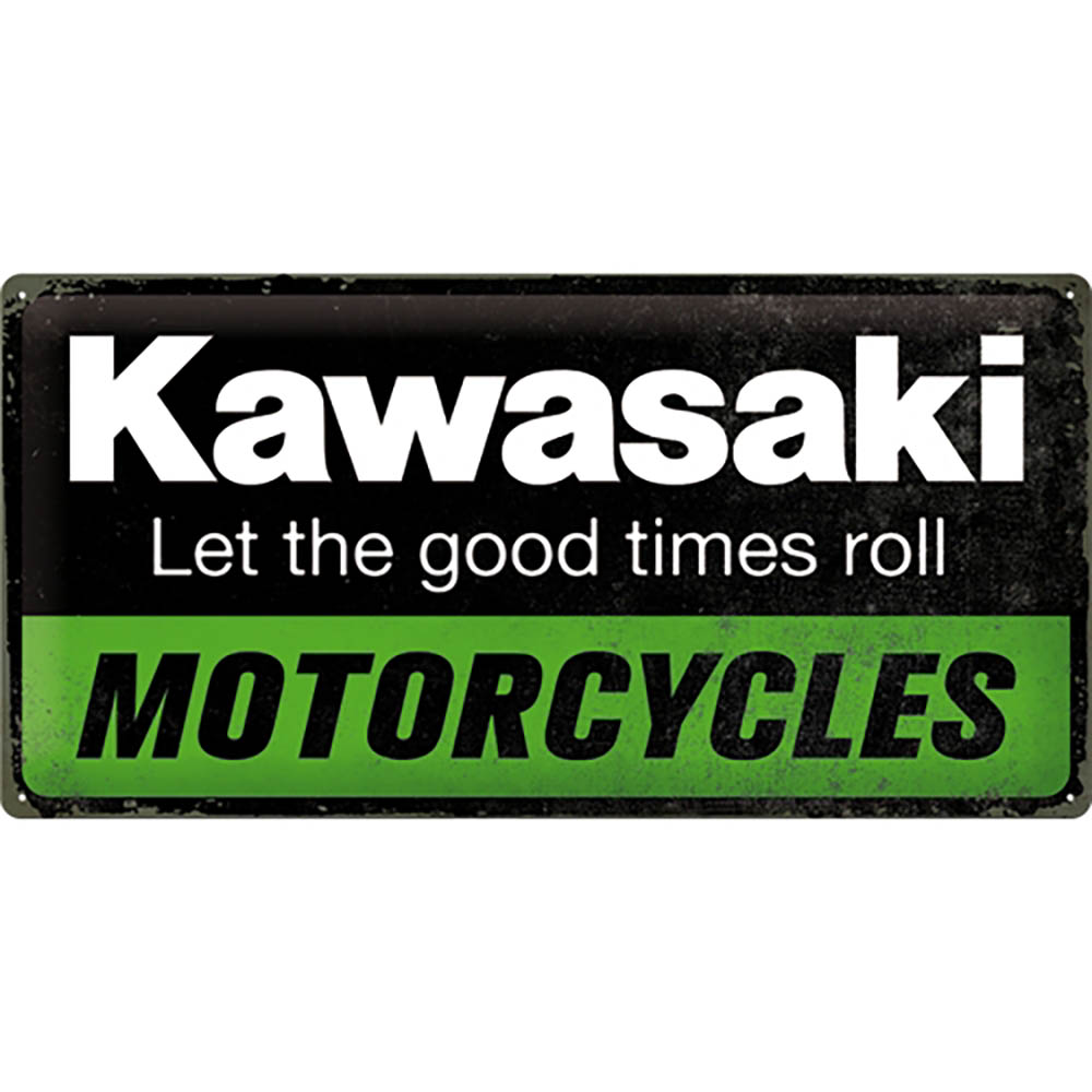 Plaque Vintage Kawasaki - Genuine