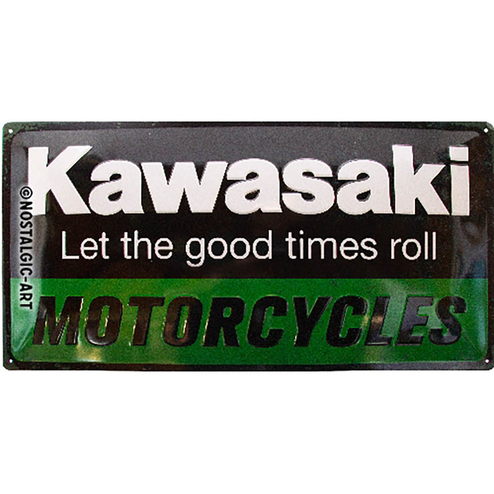 Plaque Vintage Kawasaki - Genuine