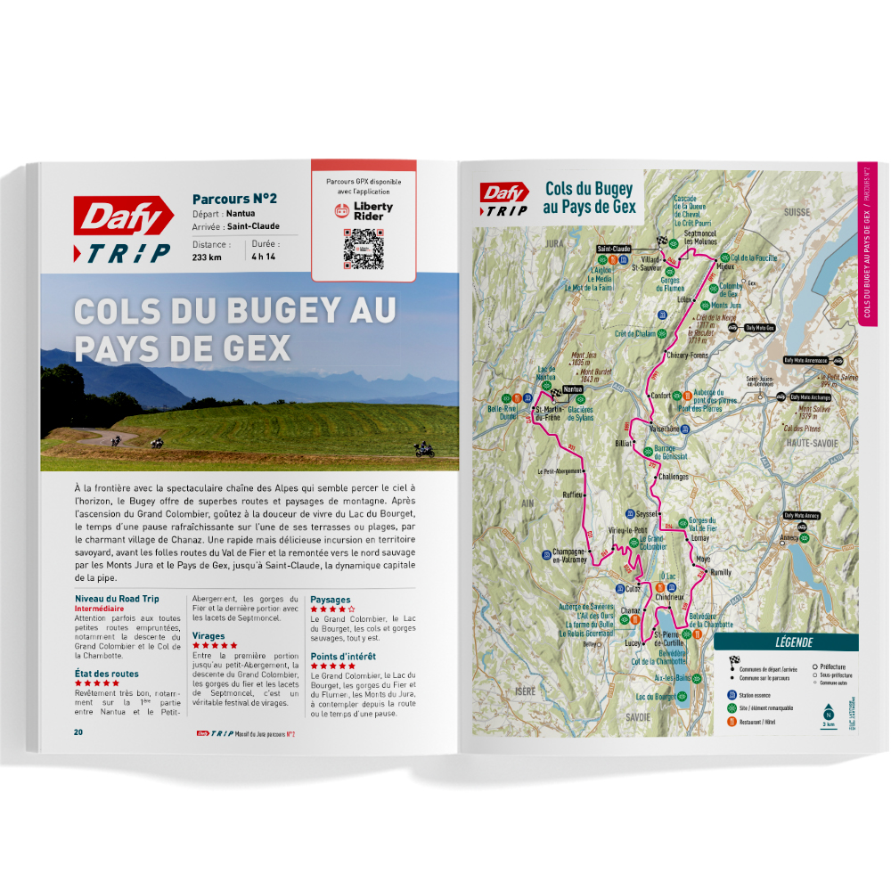 Roadbook Moto : Dafy Trip Massif du Jura