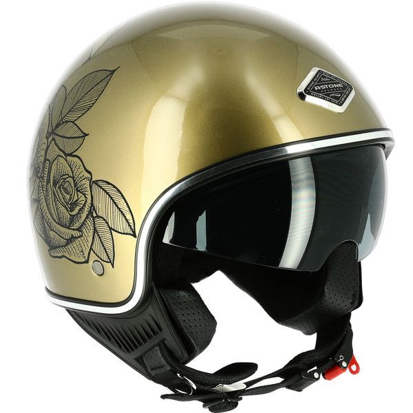 Casque Minijet 66 Roses Astone moto DafyMoto, Casque Jet de moto