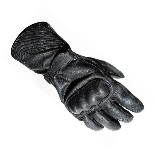 Gants en cuir pour homme, Mi-saison et hiver, de couleur noire avec poignets