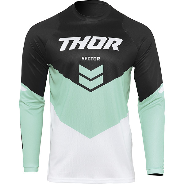 Thor Motocross - Maillot enfant Sector Chev Noir / Mint / Blanc