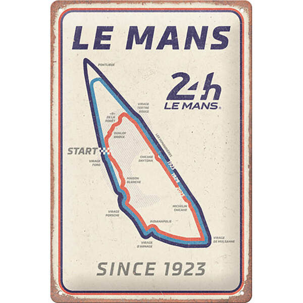 Plaque Vintage 24h Le Mans - Circuit