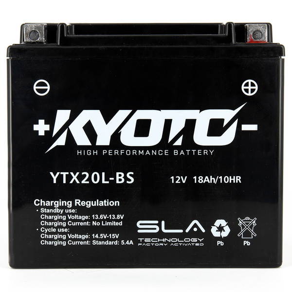 Batterie YTX20L-BS SLA AGM Kyoto moto : , batterie moto de  moto