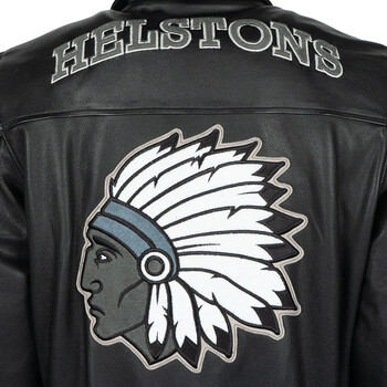 Blouson Helstons Indy cuir noir, blouson moto vintage