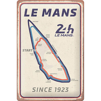 Plaque Vintage 24h Le Mans - Circuit nostalgic art