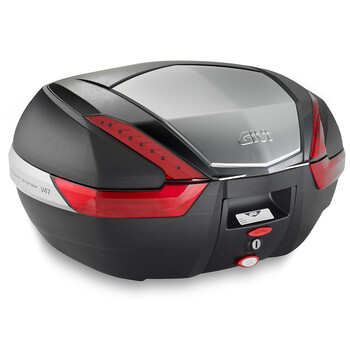 Top Box Moto coffres à Bagages de Moto Coffre arrière pour Moto cyclomoteur  Coque arrière 45L 57L Noir/Argent étanche/argent/45L/argent/57L Decoration