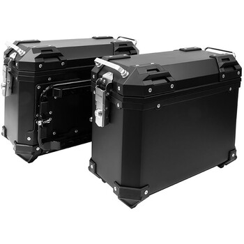 SFJATTA Moto Top Case Coffre à Bagages en Aluminium Rangement Universel  pour Moto Grande Capacité Boîte de Queue de Moto Noir Moto Hard Trunk Top  Case